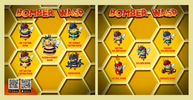 Your mission is to moves left and right to avoid different types of bee bombs